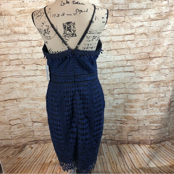 New Harlyn Chiffon Lace a halter Dress Large - Picture 7 of 12